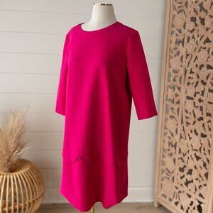 Kate Spade Fuchsia Scalloped Shift Dress‎ size 6